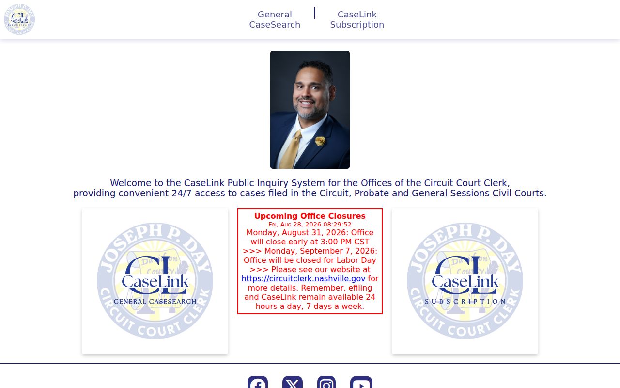 Nashville resident lookup Davidson CaseSearch and CaseLink portal