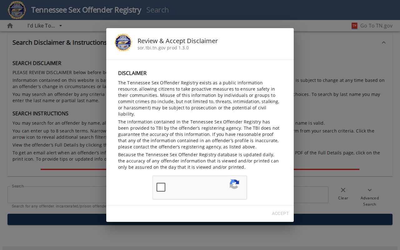 Nashville resident lookup Tennessee official registry search
